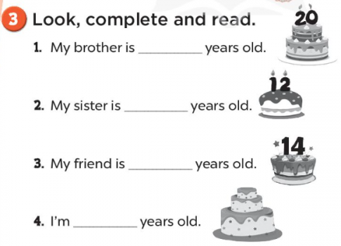 Look, complete and read