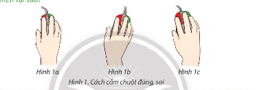 Hình nào sau đây minh họa cách cầm chuột đúng?