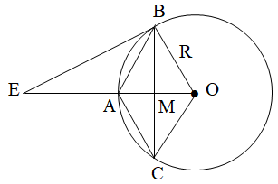 Cho đường tròn tâm O bán kính R và các tiếp tuyến