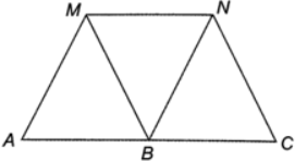 Xét hai hình bình hành MNBA và MNCB. a) Chứng minh A, B, C là ba điểm thẳng hàng; b) Chứng minh B là trung điểm của AC; c) Hỏi tam giác MAB thoả mãn điều kiện gì để MNCA là một hình thang cân? d) Lấy điểm D để tứ giác MNDC là hình bình hành. Hỏi tam giác MAB thoả mãn điều kiện gì để MNDA là một hình thang cân?