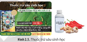 Quan sát Hình 2.5 và nêu đặc điểm của các loại thuốc trừ sâu sinh học