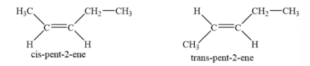 Trong đó pent-2-ene có 2 đồng phân hình học: