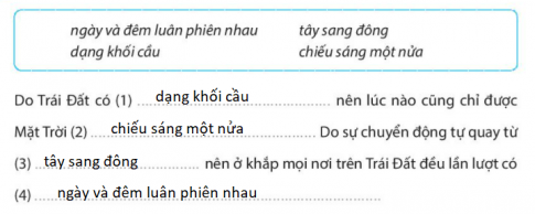 [Kết nối tri thức] Giải SBT lịch sử và địa lí 6 bài: Chuyển động tự quay quanh trục của Trái Đất và hệ quả