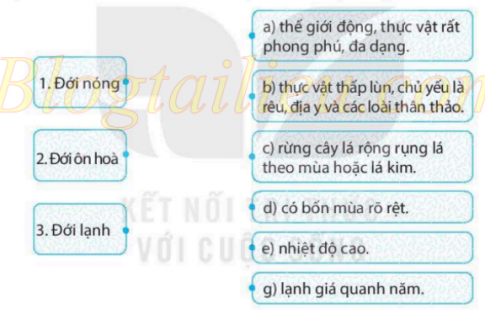 [KNTT] Giải SBT lịch sử và địa lí 6 bài: Sự phân bố các đới thiên nhiên trên Trái Đất