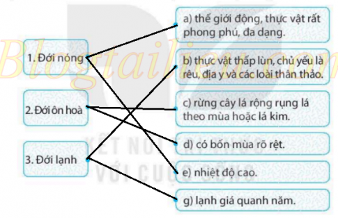 [KNTT] Giải SBT lịch sử và địa lí 6 bài: Sự phân bố các đới thiên nhiên trên Trái Đất