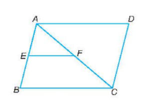 Cho hình bình hành ABCD và cho E, F lần lượt là trung điểm của AB và AC. Chứng minh rằng $\Delta AEF \backsim \Delta CDA$.