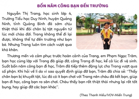 Theo em tình bạn trong câu chuyện có phải là một tình bạn đẹp không? Tình bạn có ý nghĩa gì trong cuộc sống của chúng ta?