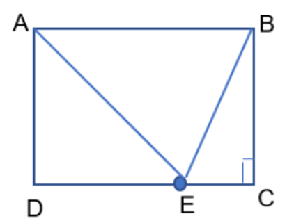 Câu 4: Cho hình chữ nhật ABCD có điểm E nằm trên cạnh CD sao cho $\widehat{AEB}=78^{\circ}$, $\widehat{EBC}=39^{\circ}$ Tính số đo của $\widehat{BEC}$ và $\widehat{EAB}$.