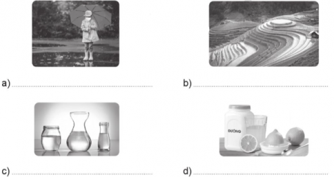Mỗi hình dưới đây thể hiện ứng dụng tính chất nào của nước?