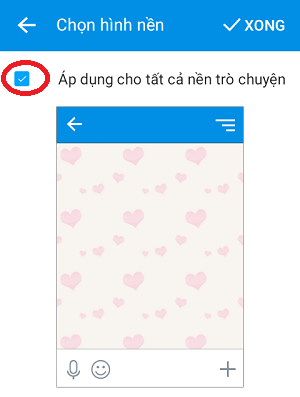 Làm thế nào để cài đặt hình nền trong cửa sổ chat Zalo