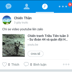 Hướng dẫn chia sẻ video youtube lên Zalo