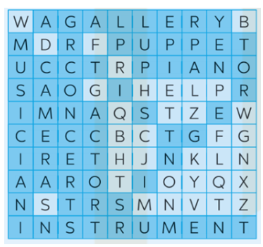 Find the following words in the puzzle (Tìm các từ sau trong câu đố)