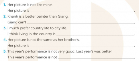 Rewrite the sentences so that their meaning stays the same. The beginning of each sentence is given. (Viết lại các câu để ý nghĩa của chúng được giữ nguyên. Đầu mỗi câu được đưa ra.)