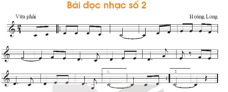 Bài học nhạc số 2