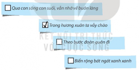 Chọn câu hát làm em liên tưởng đến mùa xuân