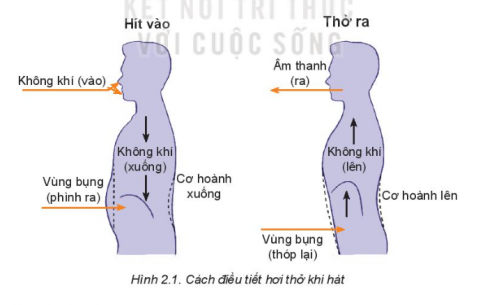 1. Lấy hơi, giữ hơi và đẩy hơi khi hát