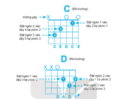 Cách bấm hợp âm ba chính của giọng Sơn trưởng trên thế tay thứ nhất