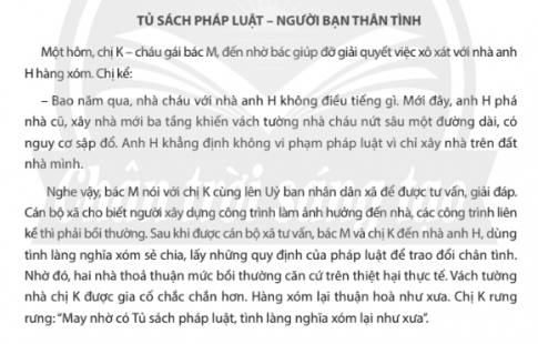 Em hãy đọc câu chuyện sau và trả lời câu hỏi.