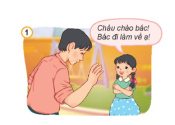 Việc làm nào trong bức tranh dưới đây thể hiện sự quan tâm hàng xóm láng giềng?