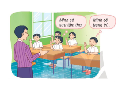 Chào mừng ngày Nhà giáo Việt Nam, thầy giáo giao nhiệm vụ cho lớp làm báo tường.