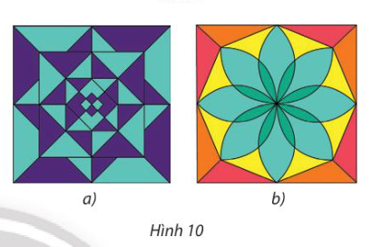 Chỉ ra phép quay có thể biến mỗi hình trong Hình 10 thành chính nó. 