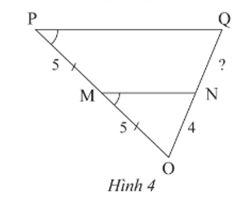  Tìm độ dài đoạn thẳng NQ trong Hình 4