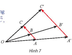 Cho biết $\vec{BA}=m\vec{BC}$, hai vectơ $\vec{B'A'}$ và $m\vec{B'C'}$ có bằng nhau không?