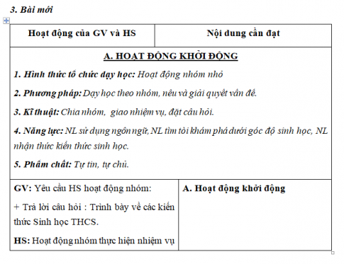 Giáo án VNEN bài: Tổng kết chương trình sinh học toàn cấp THCS (T4)