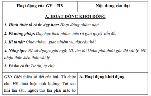 Giáo án VNEN bài Áp suất (T3)