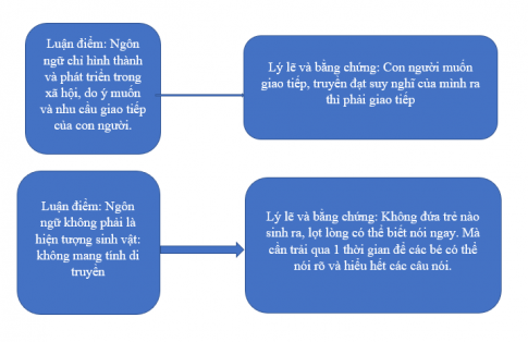  Vẽ sơ đồ tóm tắt các luận điểm, lí lẽ và bằng chứng được trình bày trong văn bản.