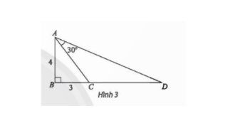  Trong Hình 3, tam giác ABC vuông tại B...