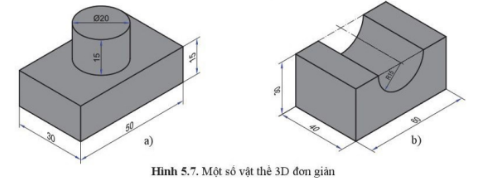 Hãy vẽ vật thể hình 5.7