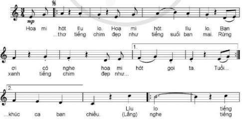 Ơi tiếng chim họa mi  Nhạc và lời: Duy Quang