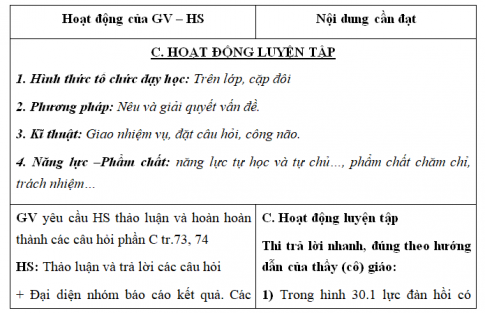 Giáo án VNEN bài Lực đàn hồi (T2)