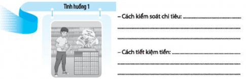 Viết phương án kiểm soát chi tiêu và tiết kiệm tiền nếu em là bạn M. và K.