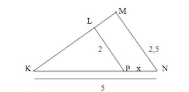 Dựa vào các yếu tố trên hình vẽ là áp dụng định lí Talet, ta được: