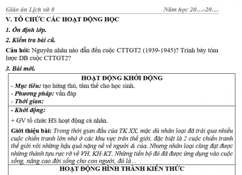 Giáo án VNEN bài Cuộc kháng chiến chống thực dân Pháp từ năm 1858- đến năm 1884.