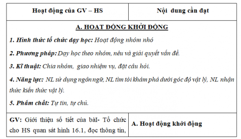 Giáo án VNEN bài Áp suất (T1)