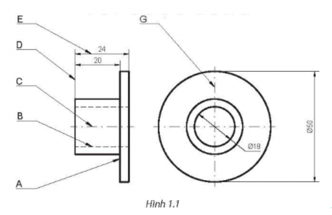 Câu 7: Quan sát và cho biết tên gọi của các nét vẽ được sử dụng trên Hình 1.1.