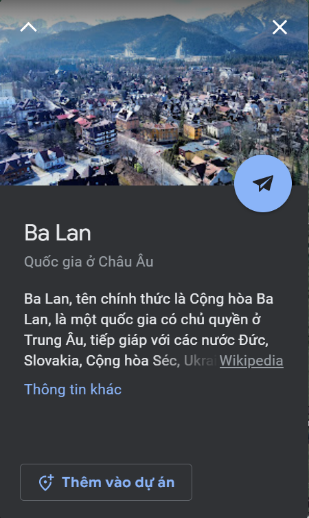 Sử dụng Google Earth, em hãy nhập tên một quốc gia mà em muốn tới thăm vào ô tìm kiếm để tìm hiểu thông tin