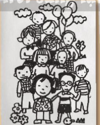 Vẽ tranh Doodle về em và những người bạn.