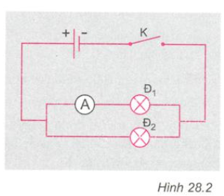 Giải bài 28 vật lí 7: Thực hành: Đo hiệu điện thế và cường độ dòng điện đối với đoạn mạch song song