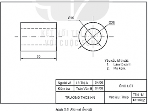  Đọc bản vẽ chi tiết sau