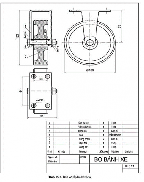 Câu 2: Hãy nêu trình tự đọc của bản vẽ chi tiết và bản vẽ lắp.