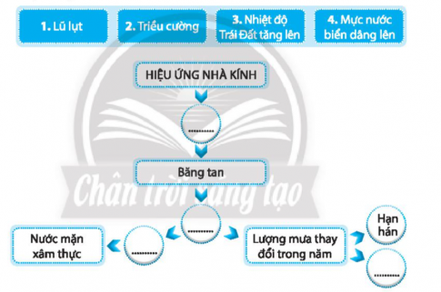 Điền số tương ứng với các từ sau vào chỗ trống trong sơ đồ sao cho phù hợp nhất