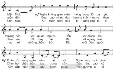 Thực hành hát ca khúc: Mùa xuân đến rồi đó