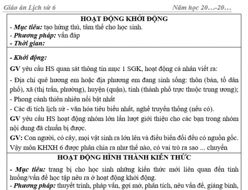 Giáo án VNEN bài Tìm hiểu về môn Khoa học xã hội