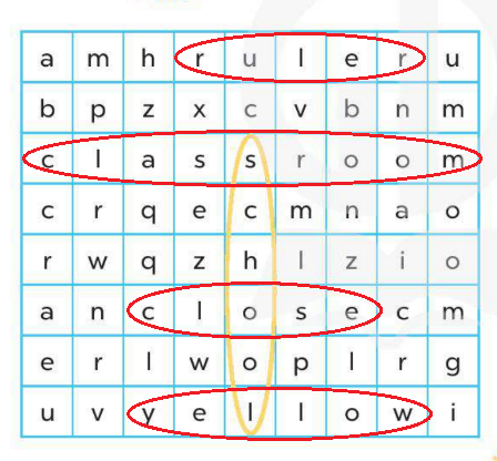 Find and circle answer key