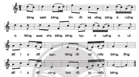 Giải bài tập 1 trang 29 VBT âm nhạc 3 chân trời sáng tạo