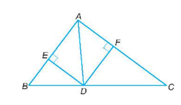  Cho tam giác ABC có AB = 3 cm, AC = 4 cm, BC = 5 cm. Lấy điểm D trên cạnh BC sao cho BD = 2 cm. Lấy các điểm EF trên các cạnh AB, AC sao cho DE, DF lần lượt vuông góc với AB, AC.